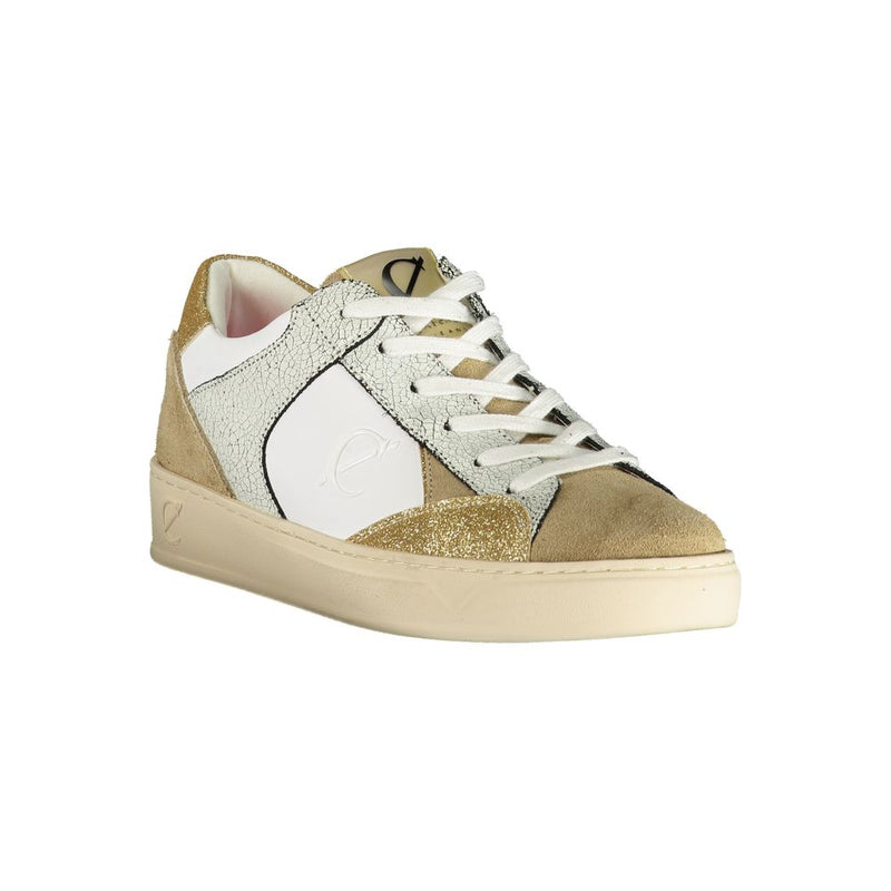 Cafenoir White Polyester Low Top Sneakers for Women