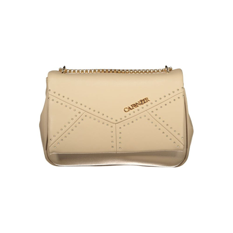 Cafenoir Beige Polyethylene Handbag - Stylish Chain Shoulder Bag
