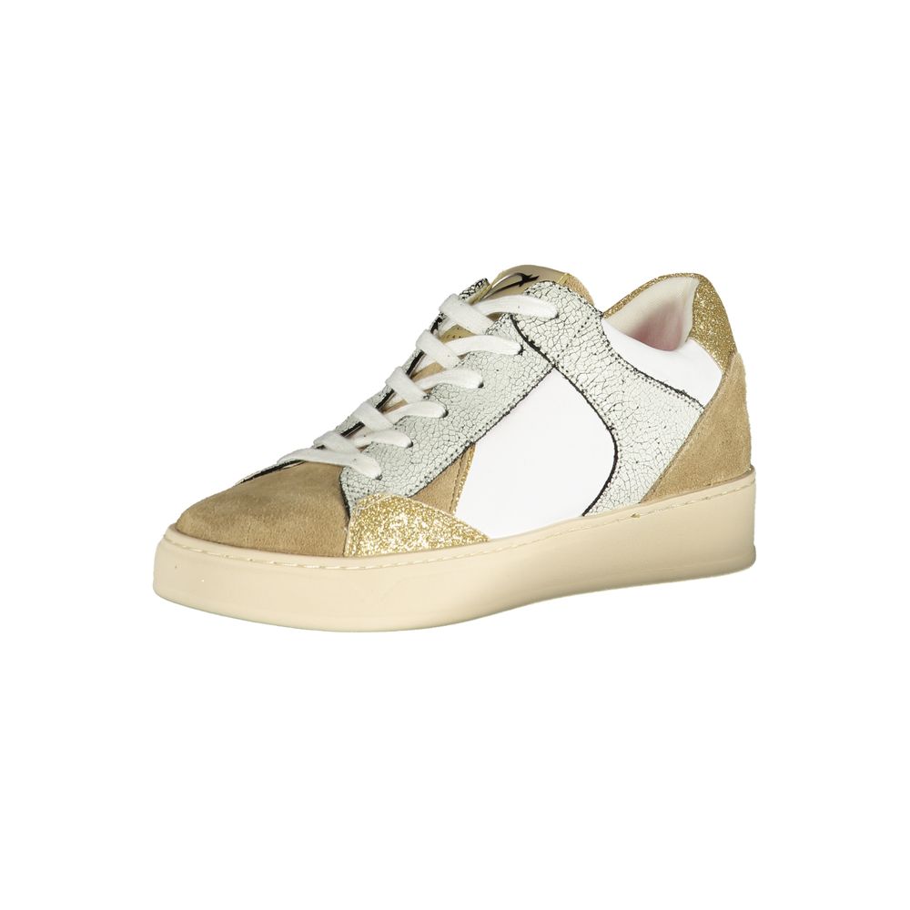 Cafenoir White Polyester Low Top Sneakers for Women