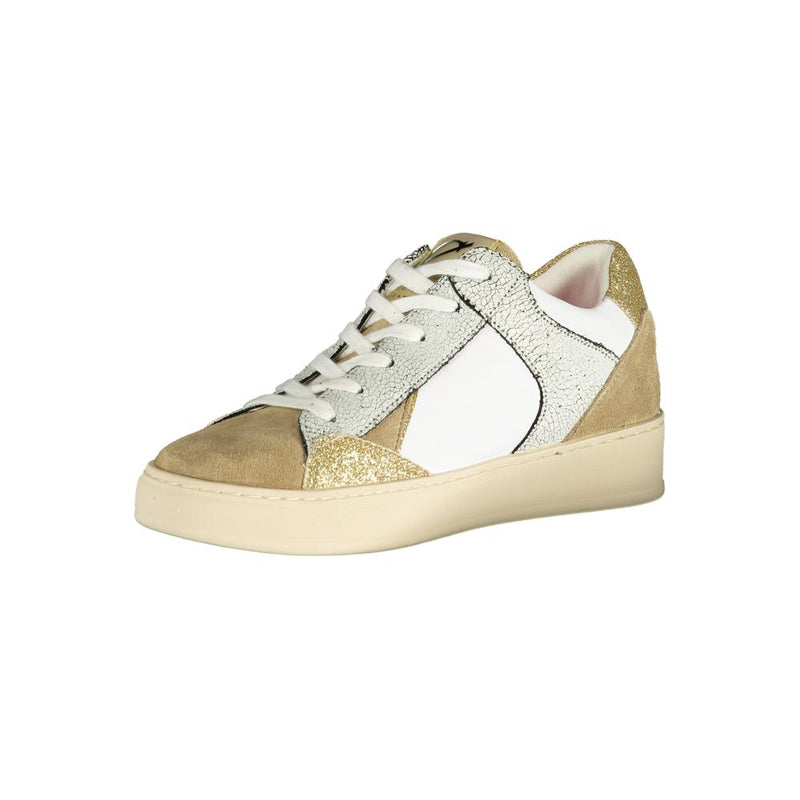 Cafenoir White Polyester Low Top Sneakers for Women