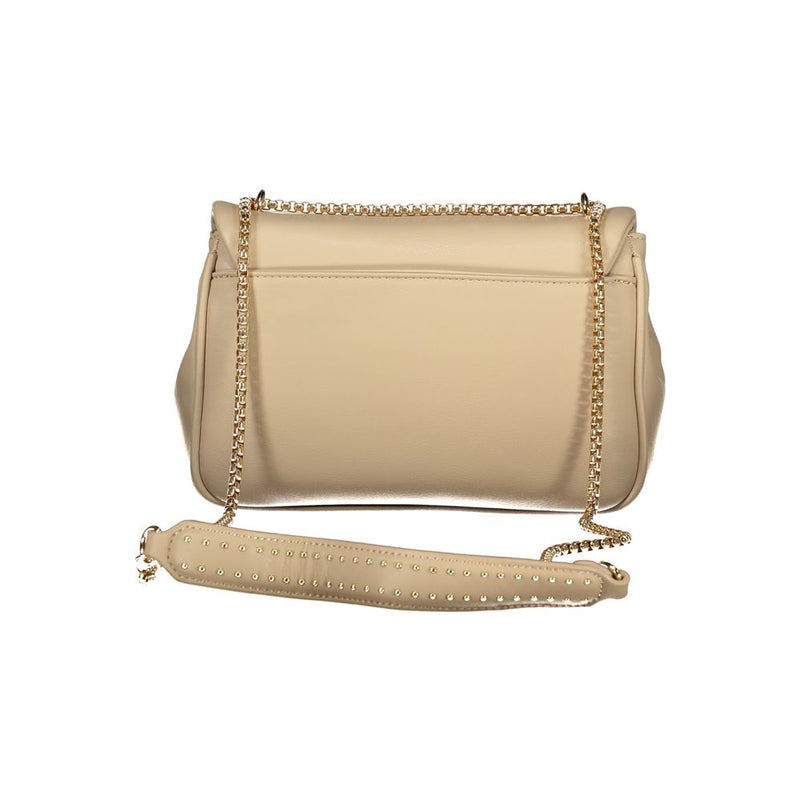 Cafenoir Beige Polyethylene Handbag - Stylish Chain Shoulder Bag