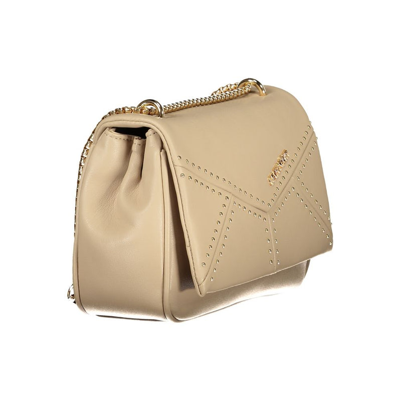 Cafenoir Beige Polyethylene Handbag - Stylish Chain Shoulder Bag