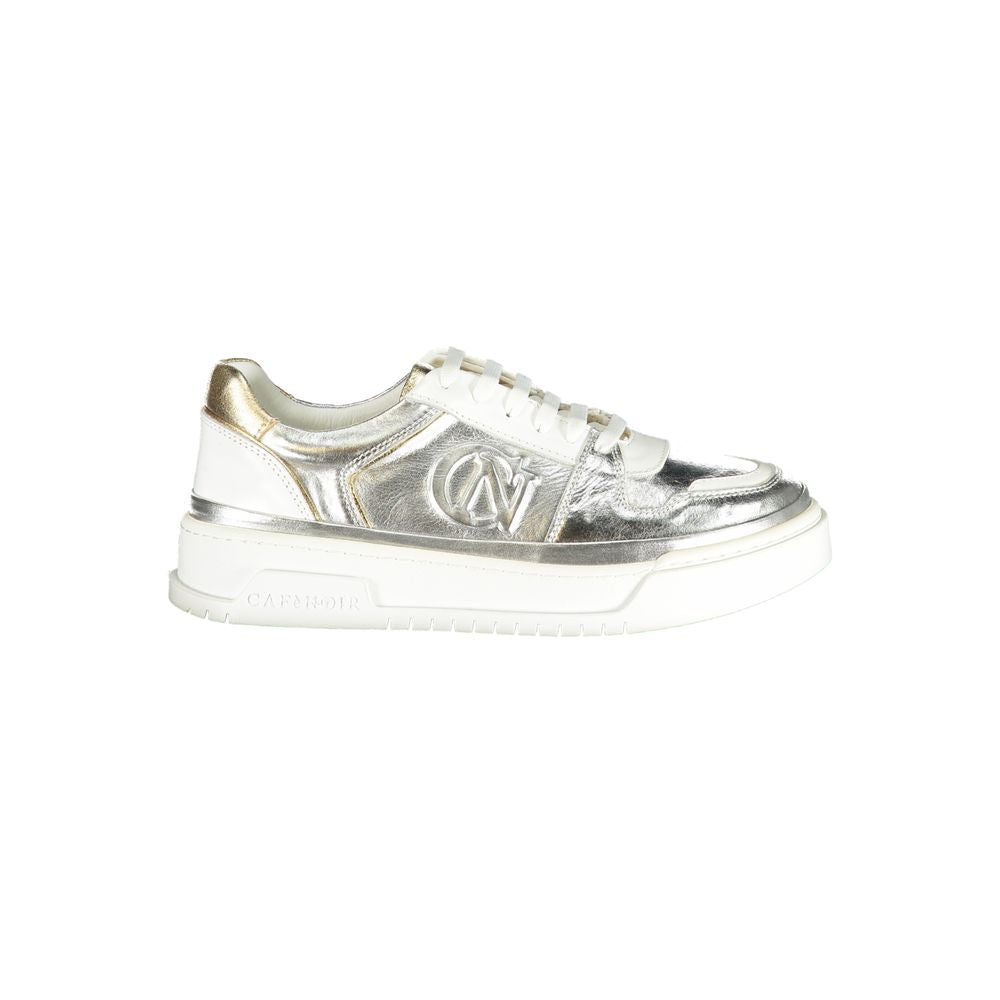 Cafenoir Gray Leather Athletic Sneakers for Women