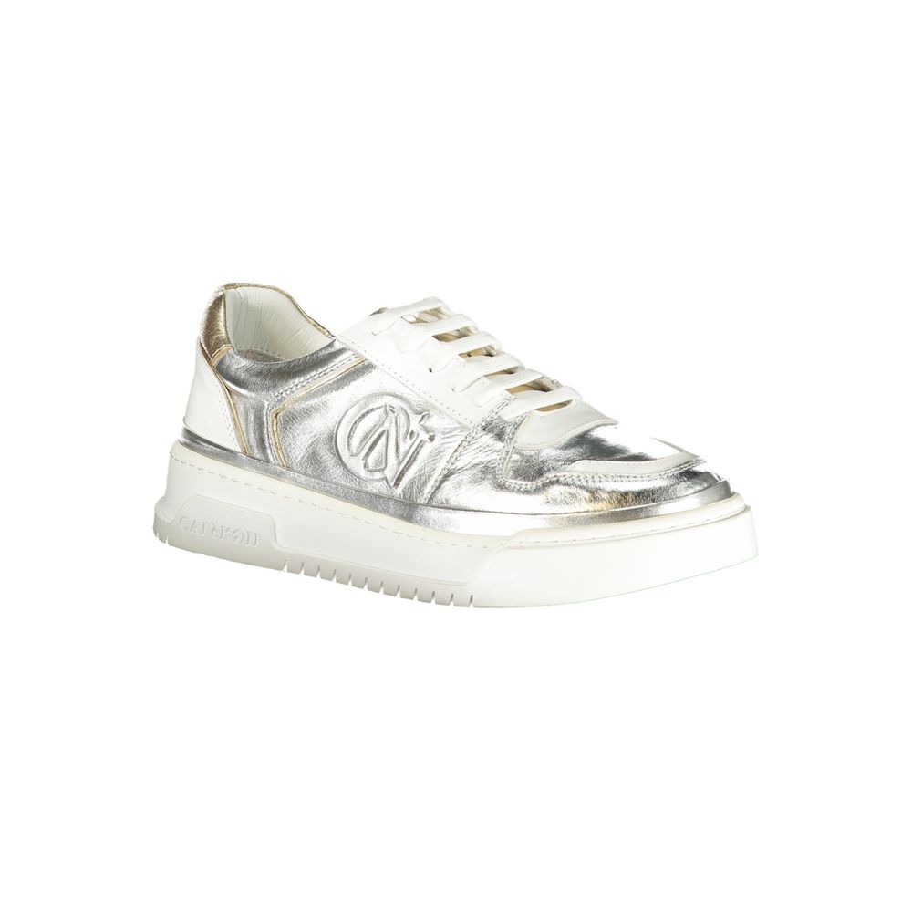 Cafenoir Gray Leather Athletic Sneakers for Women