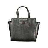 Cafenoir Black Polyethylene Handbag with Adjustable Strap