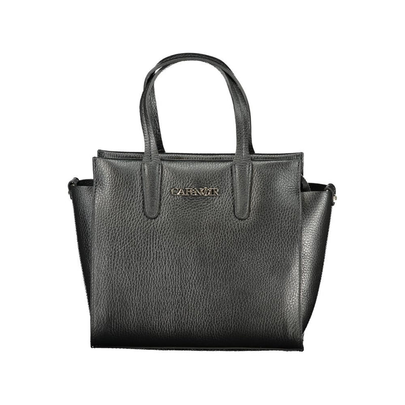 Cafenoir Black Polyethylene Handbag with Adjustable Strap