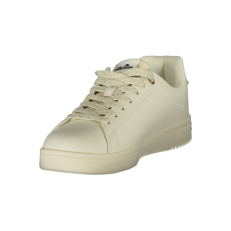 Ellesse Jerry Women's White Sneakers with Gold Accents