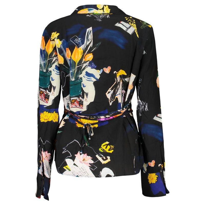 Desigual Nero Viscose Women Shirt - Unique Style Statement