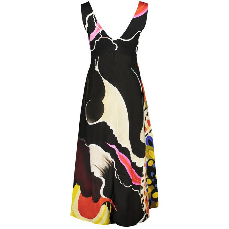 Desigual Black Viscose Women's Maxi Dress