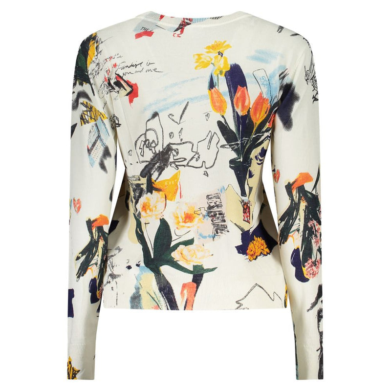 Desigual Nantes Women's White Viscosa Long-Sleeved T-Shirt
