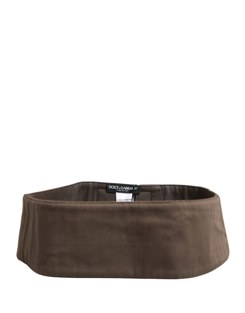 Dolce & Gabbana Bruin Viscose Brede Riem Taille Cummerband Heren
