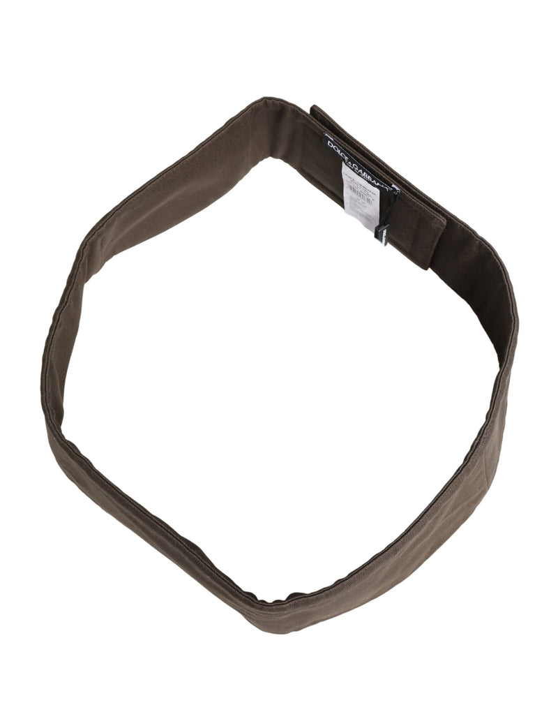 Dolce & Gabbana Bruin Viscose Brede Riem Taille Cummerband Heren