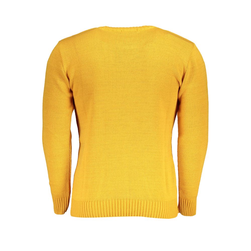 U.S. Grand Yellow Acrylic Men Sweater - Stylish Comfort