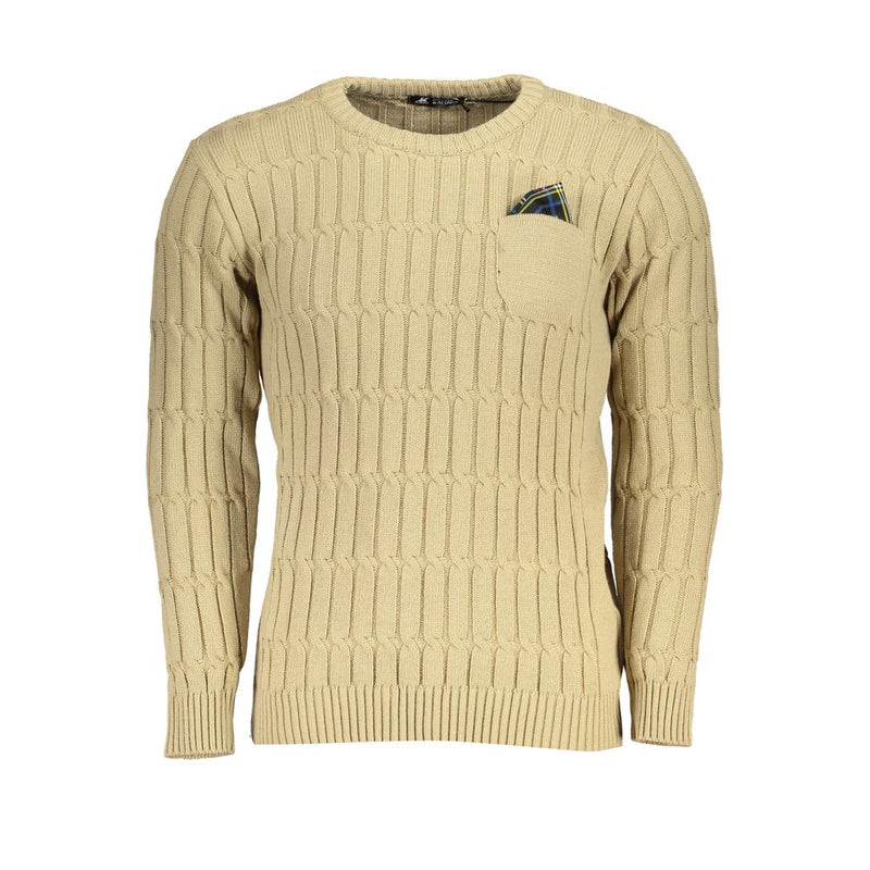 U.S. Grand Beige Acrylic Sweater for Men - Stylish Comfort