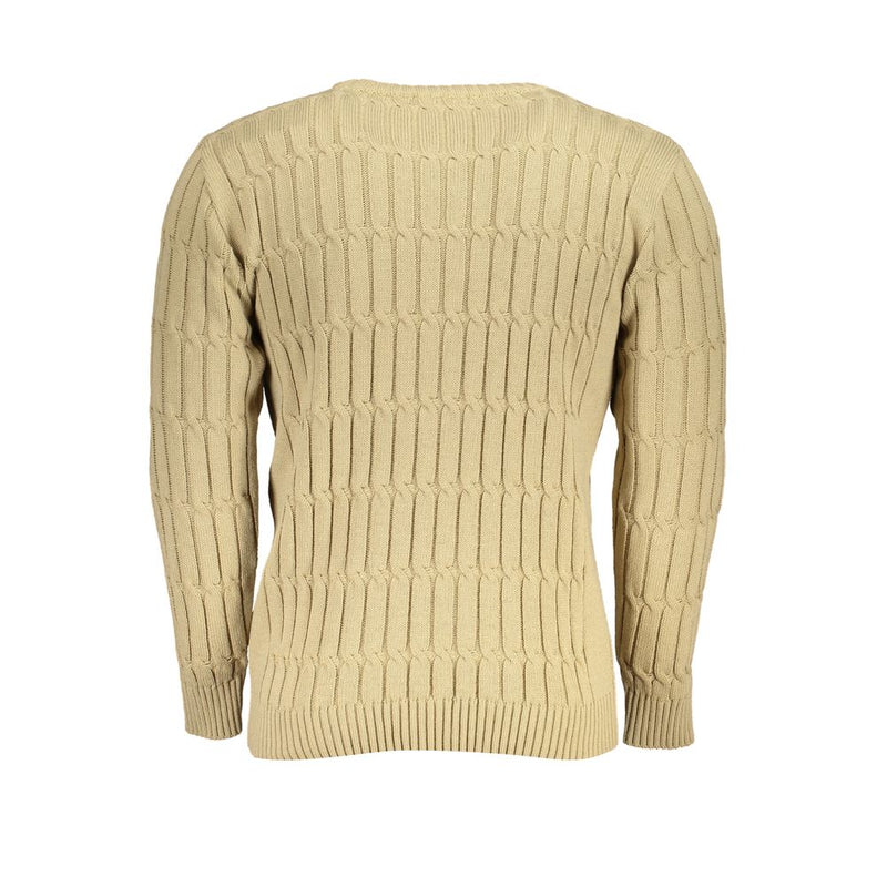 U.S. Grand Beige Acrylic Sweater for Men - Stylish Comfort