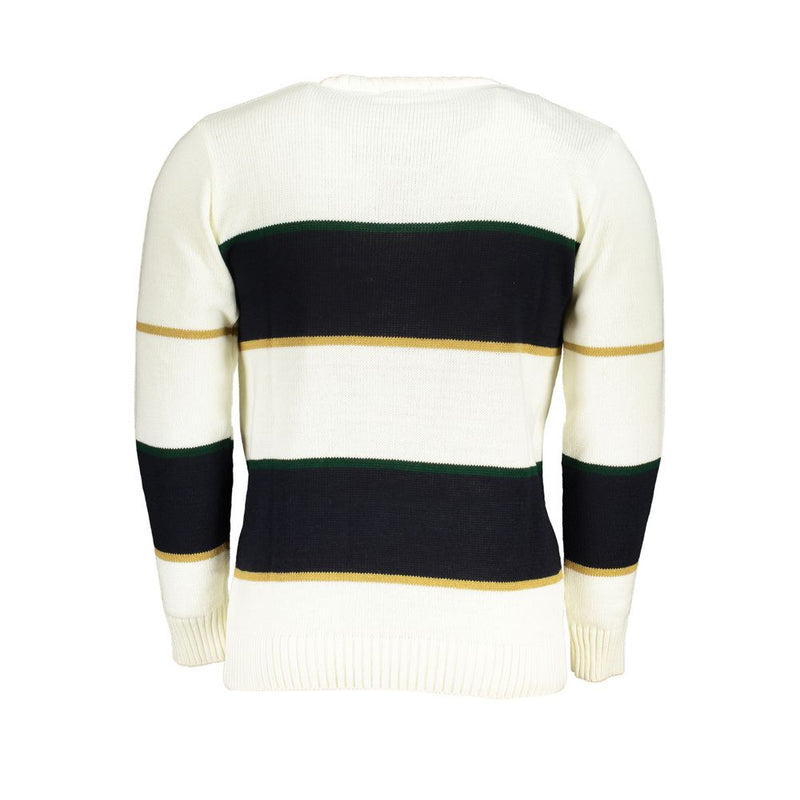 U.S. Grand White Acrylic Men Sweater - Modern Luxury