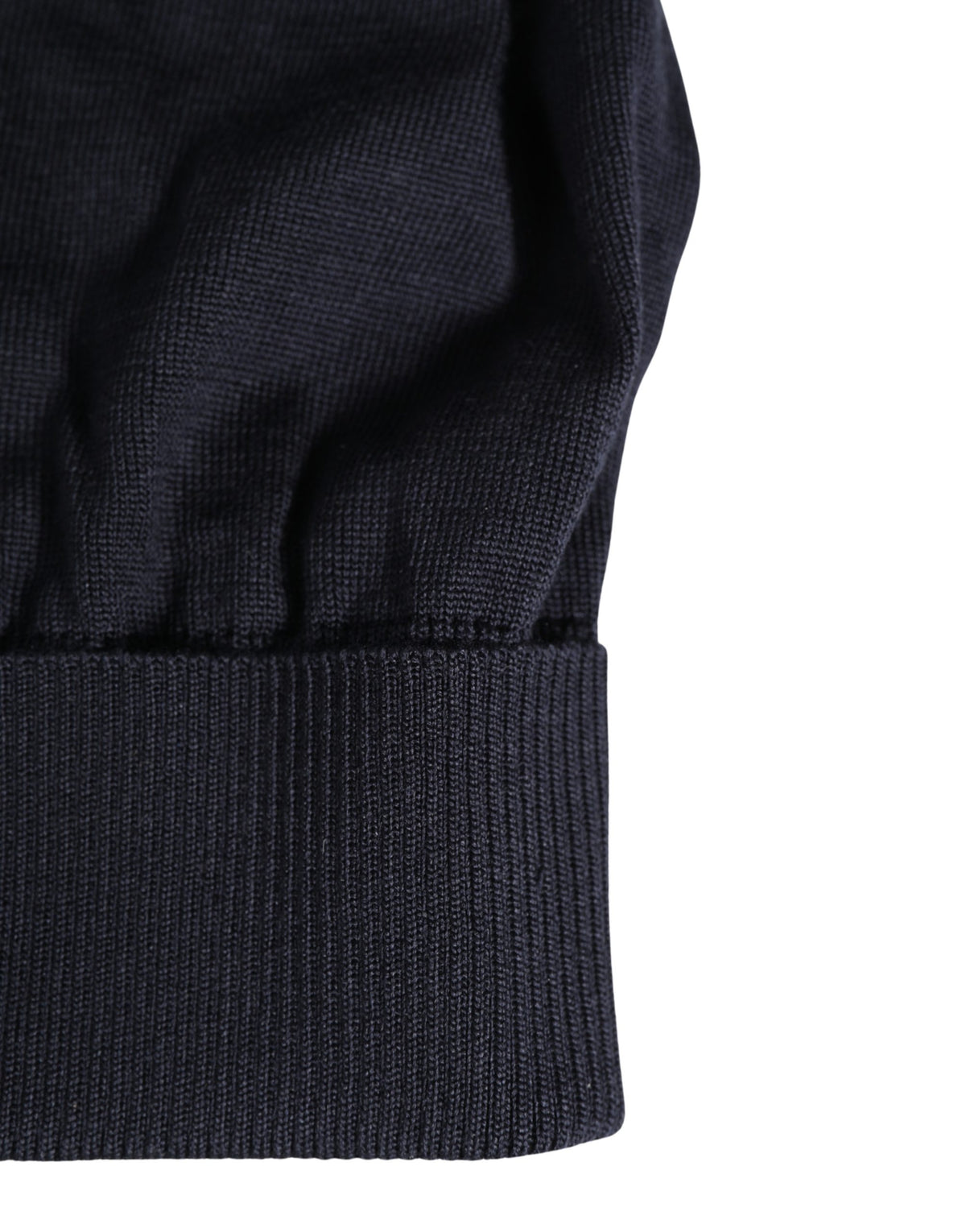 Bonnet d'hiver tricoté en laine unie noire Dolce & Gabbana
