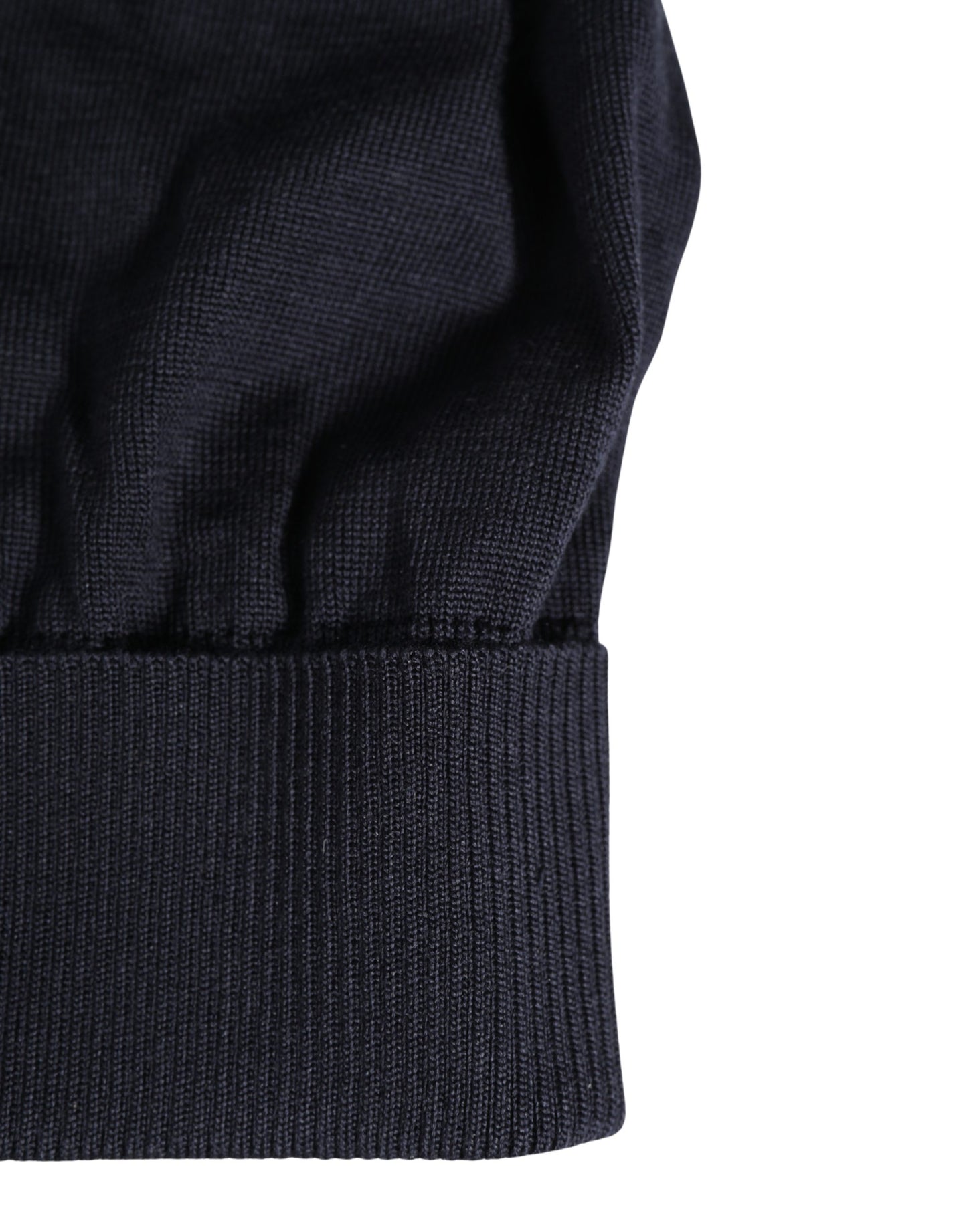 Bonnet d'hiver tricoté en laine unie noire Dolce & Gabbana