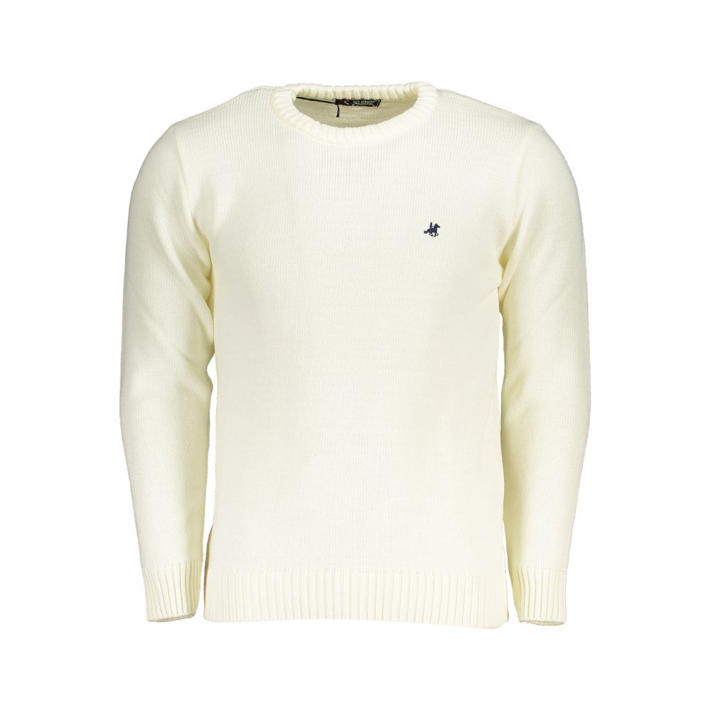 U.S. Grand White Acrylic Men's Sweater - Stylish & Comfortable