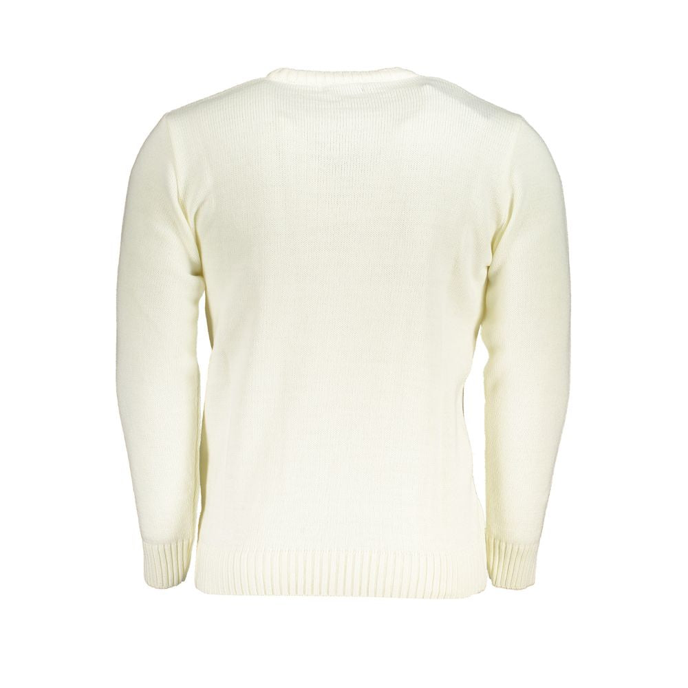 U.S. Grand White Acrylic Men's Sweater - Stylish & Comfortable