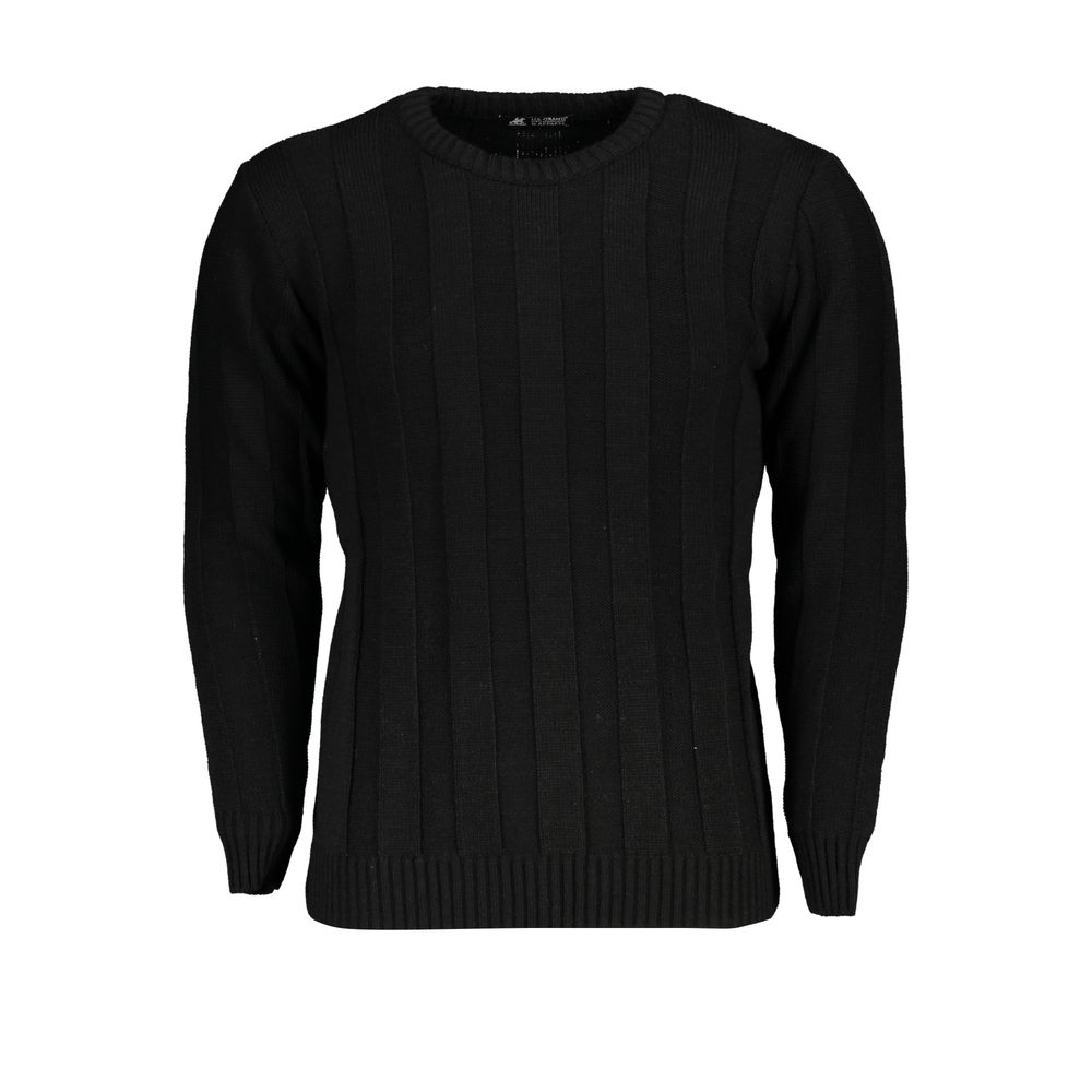 U.S. Grand Black Acrylic Men's Sweater - Stylish & Comfortable