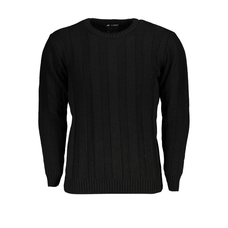 U.S. Grand Black Acrylic Men's Sweater - Stylish & Comfortable