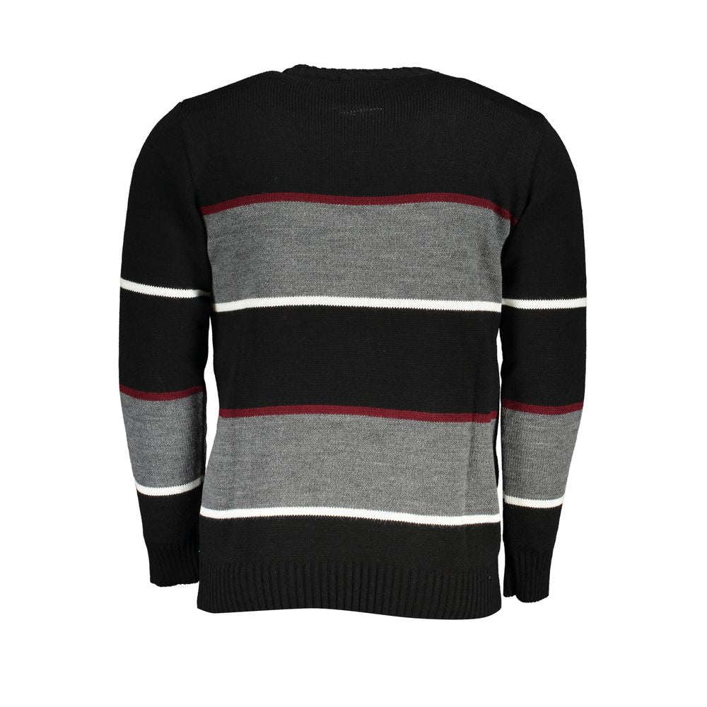 U.S. Grand Black Acrylic Men's Sweater - Stylish Comfort