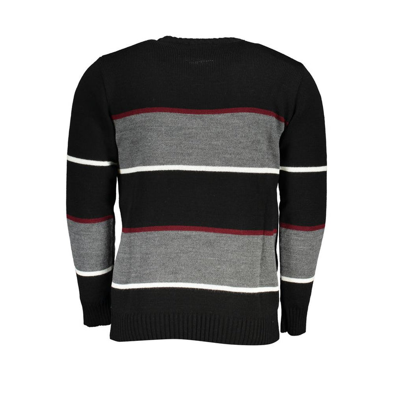 U.S. Grand Black Acrylic Men's Sweater - Stylish Comfort