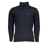 U.S. Grand Blue Acrylic Turtleneck Sweater for Men