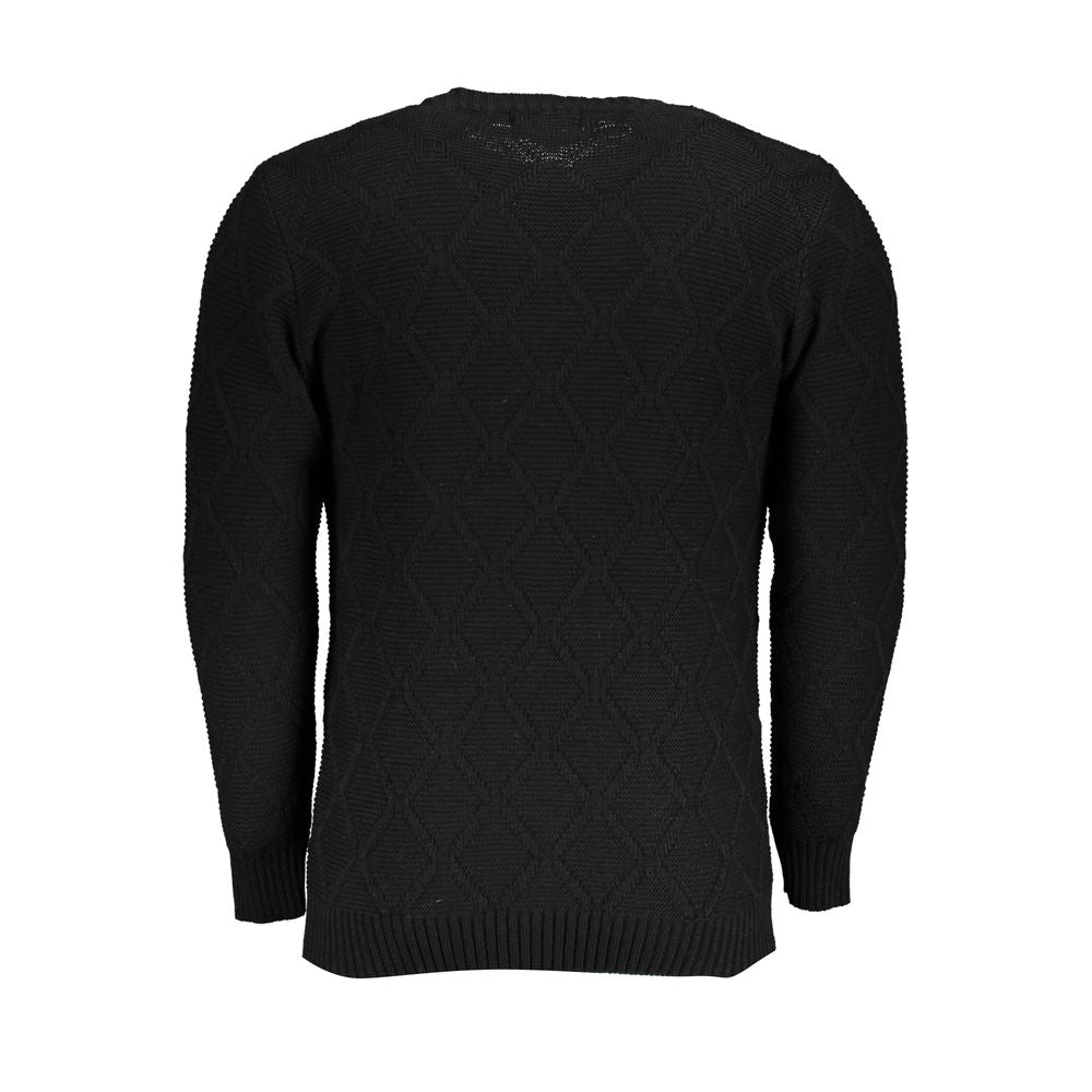 U.S. Grand Black Acrylic Men's Sweater - Elegant and Comfortable