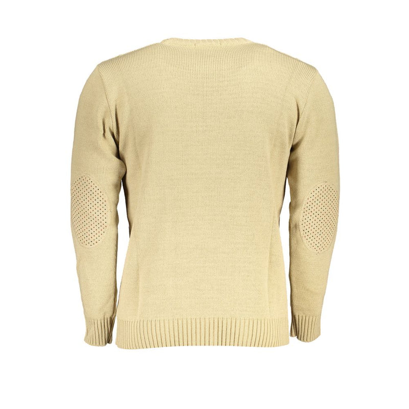 U.S. Grand Beige Acrylic Sweater for Men - Stylish Comfort