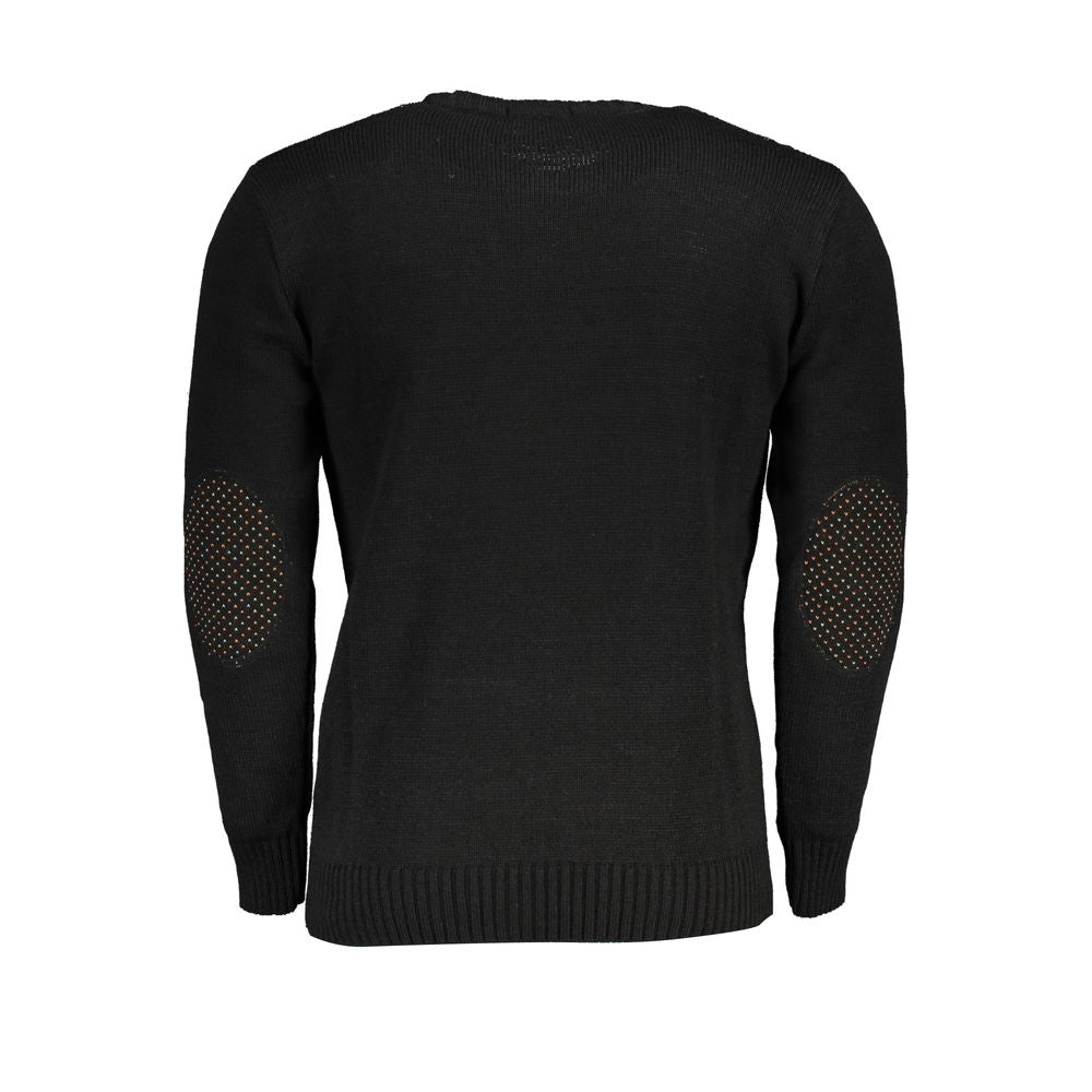 U.S. Grand Black Acrylic Sweater for Men