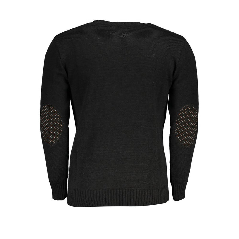 U.S. Grand Black Acrylic Men Sweater - Stylish & Modern