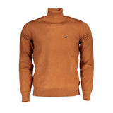U.S. Grand Brown Nylon Turtleneck Sweater for Men
