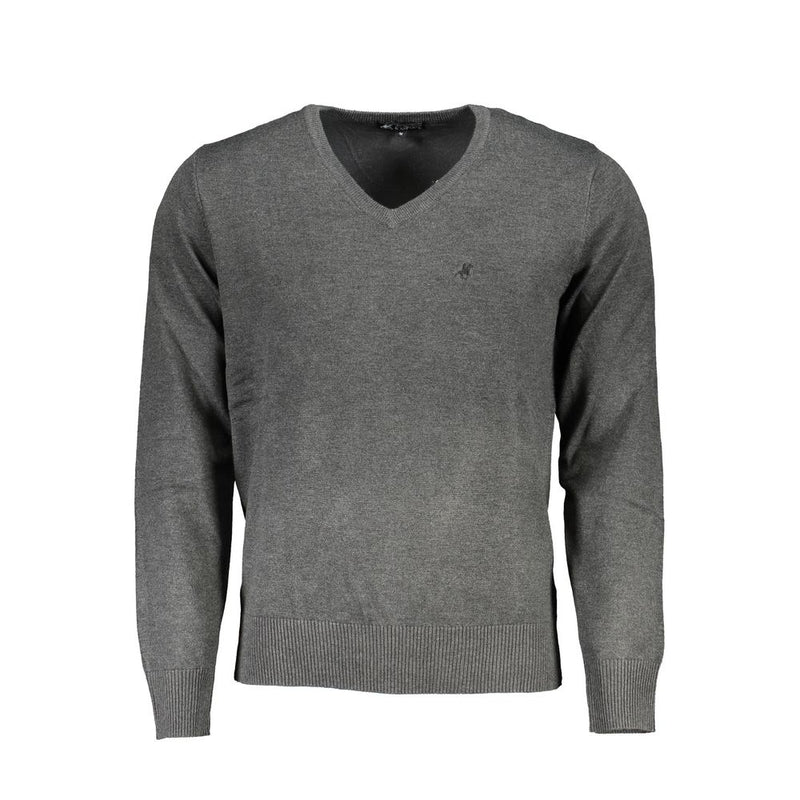 U.S. Grand Gray Viscosa Mens Sweater - Oversized Comfort & Style