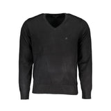 U.S. Grand Nero Viscosa Uomo Maglia - Pull Longue Manche Oversize