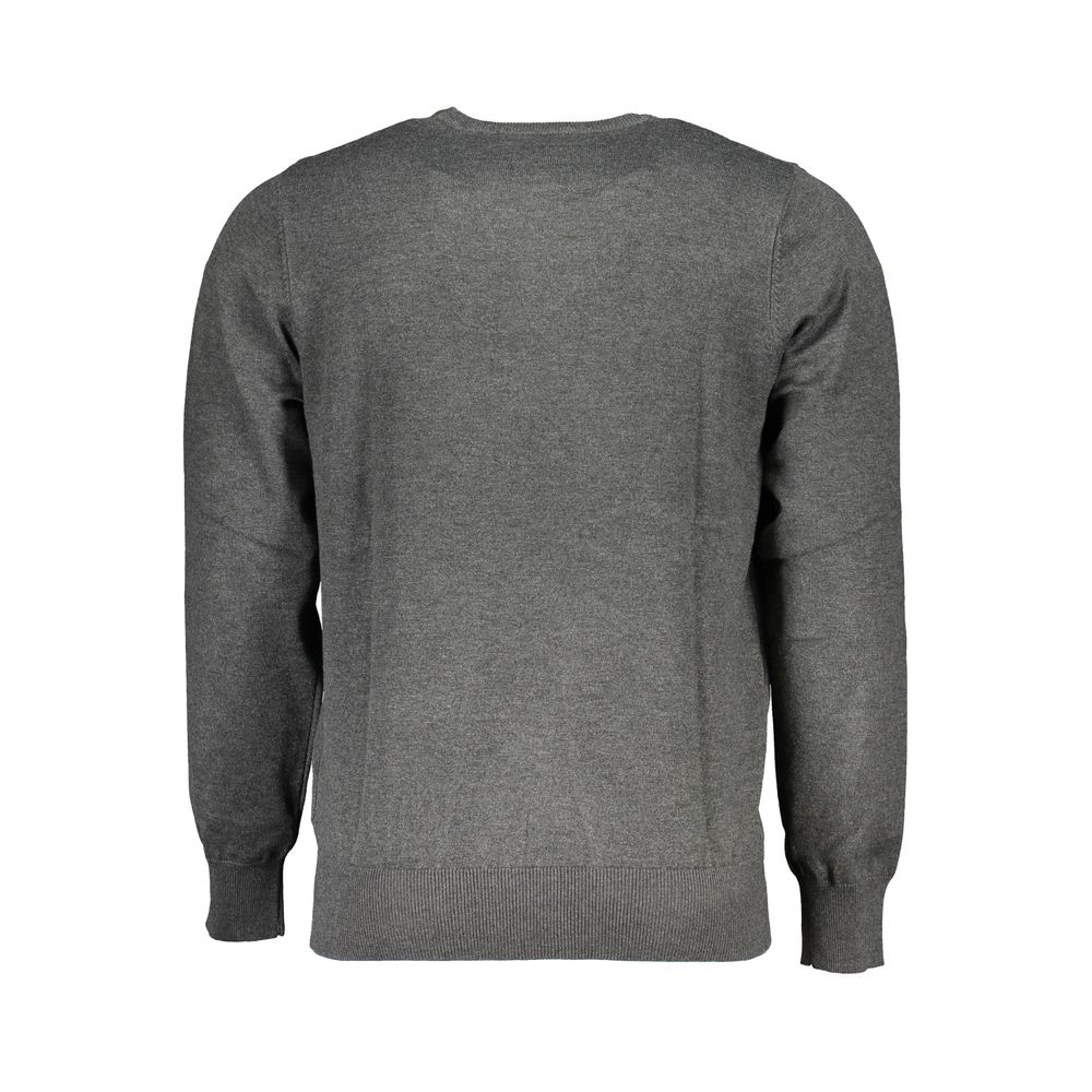 U.S. Grand Grigio Viscosa Men Sweater - Oversized Crew Neck