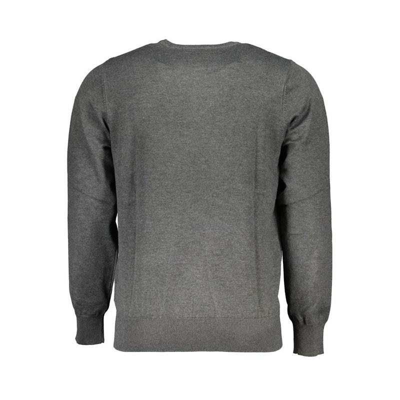 U.S. Grand Grigio Viscosa Men Sweater - Oversized Crew Neck