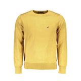 U.S. Grand Yellow Viscosa Men Sweater - Oversized Crew Neck