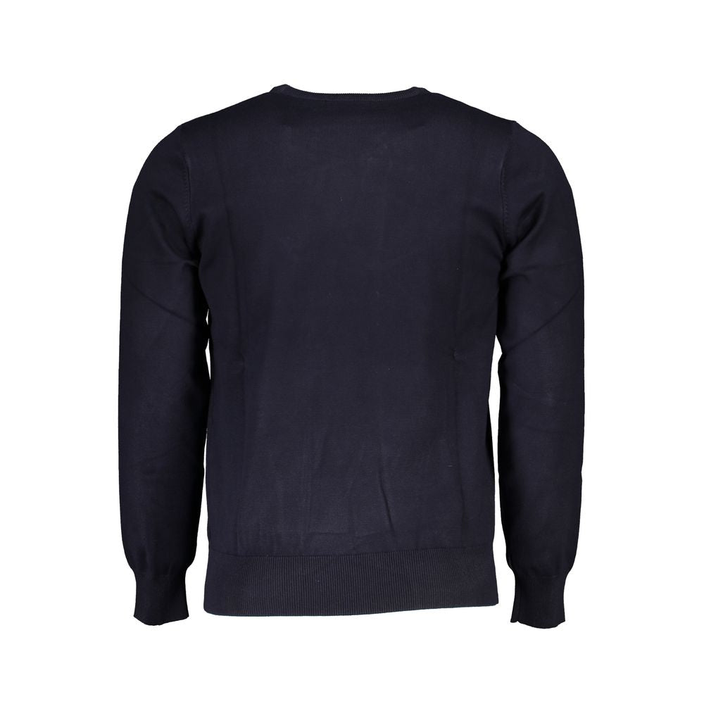 U.S. Grand Blue Viscose Men's Sweater - Oversized Fashion Statement