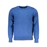 U.S. Grand Blue Nylon Sweatshirt - Oversized Crew Neck