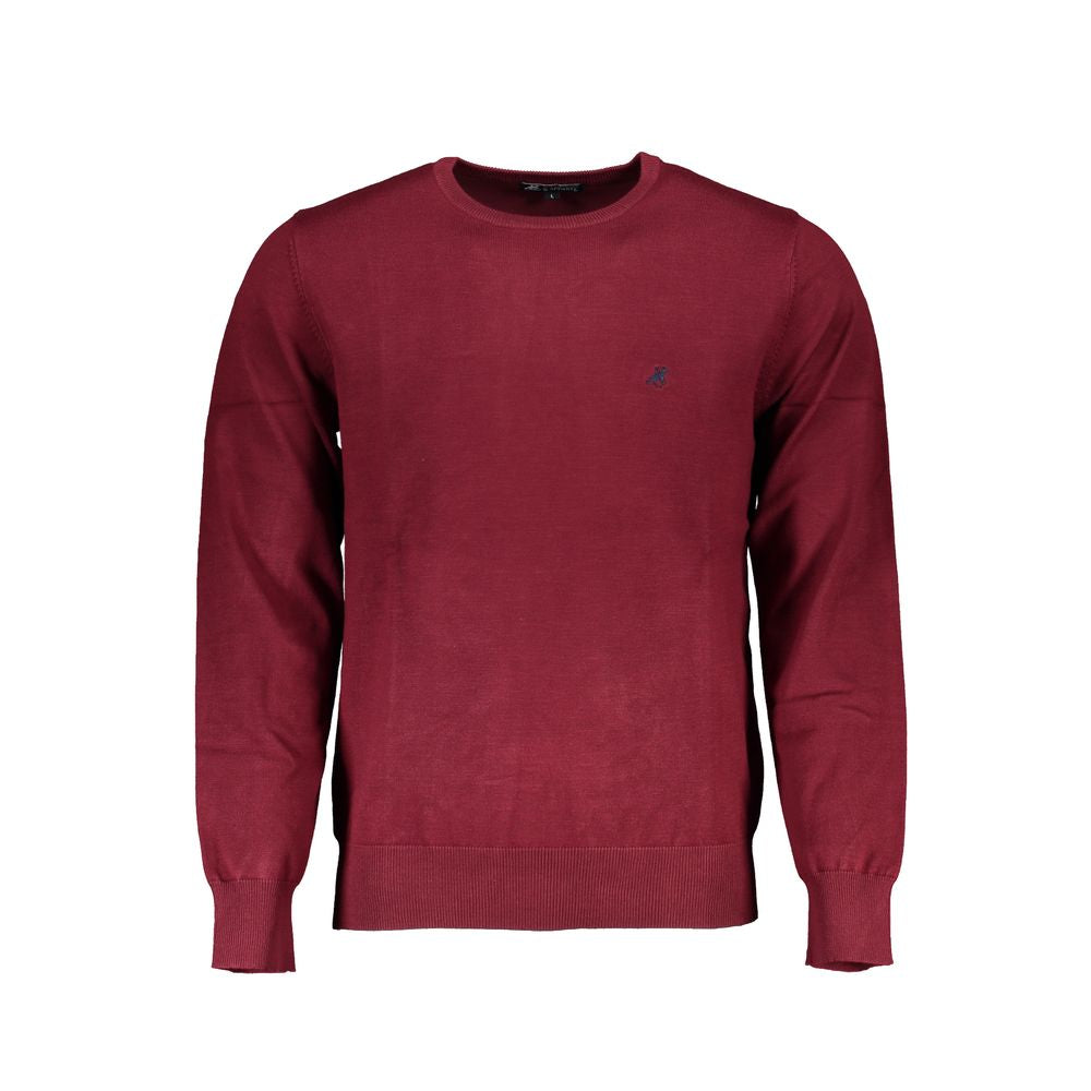 U.S. Grand Red Nylon Sweatshirt - Oversized Crew Neck