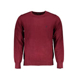 U.S. Grand Red Nylon Sweatshirt - Oversized Crew Neck
