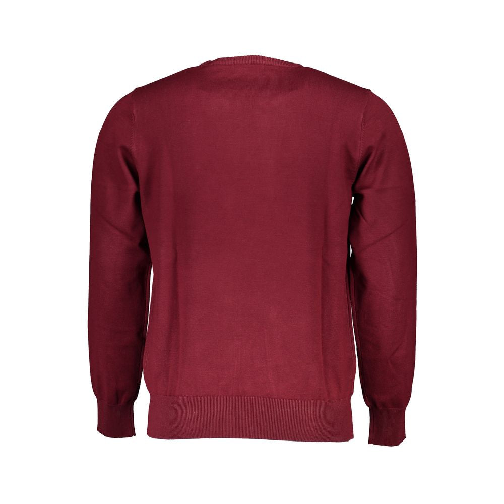 U.S. Grand Red Nylon Sweatshirt - Oversized Crew Neck