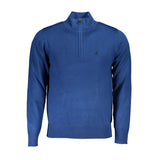U.S. Grand Blue Nylon Sweatshirt - Half Zip with Logo