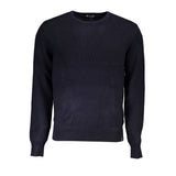 U.S. Grand Blue Viscose Men's Long-Sleeved Shirt
