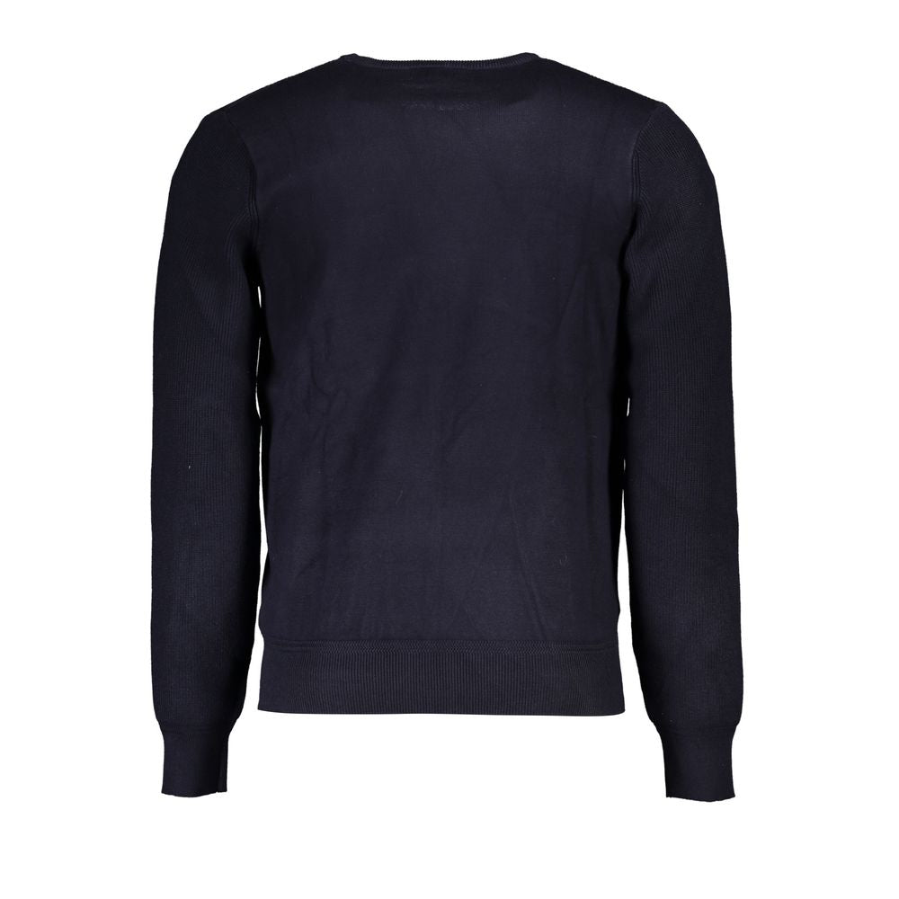 U.S. Grand Blue Viscose Men's Long-Sleeved Shirt