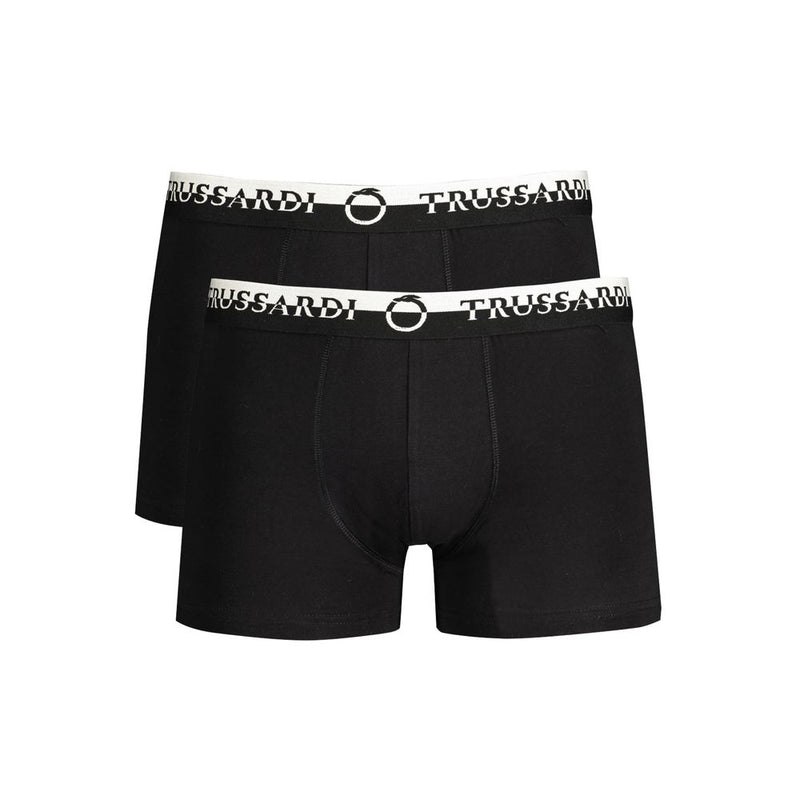 Trussardi Black Cotton Men's Boxer - Comfort and Style Combined