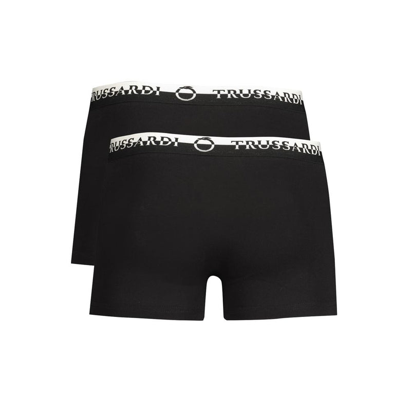 Trussardi Black Cotton Men's Boxer - Comfort and Style Combined