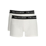 Trussardi White Cotton Men's Boxer Brief - Luxury Comfort